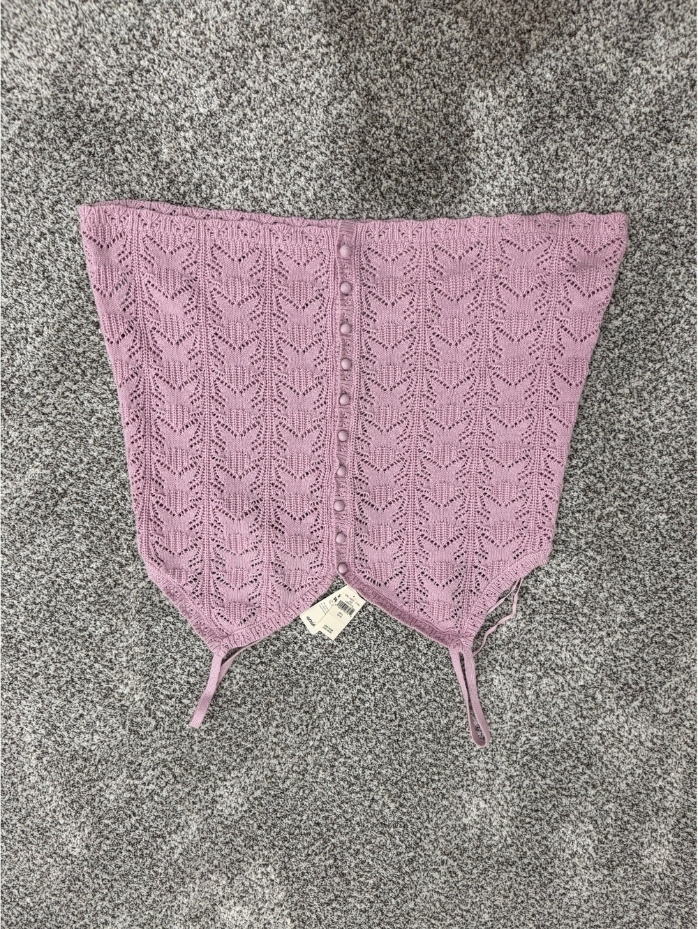 Aerie Women’s Size L Pink Pointelle Knit Button Front Cami Tank Top